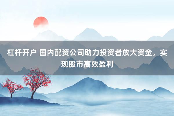 杠杆开户 国内配资公司助力投资者放大资金，实现股市高效盈利