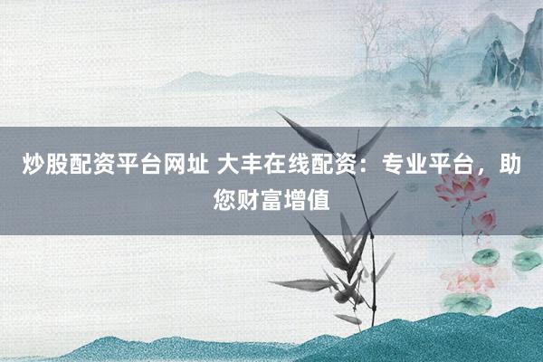 炒股配资平台网址 大丰在线配资：专业平台，助您财富增值