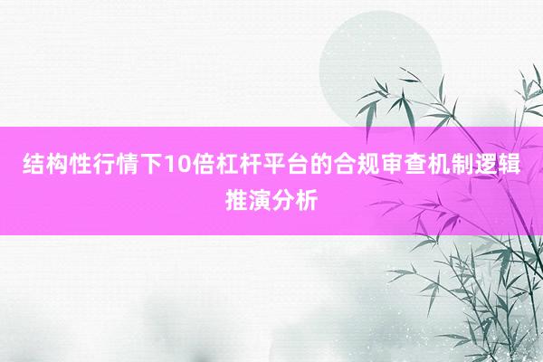 结构性行情下10倍杠杆平台的合规审查机制逻辑推演分析